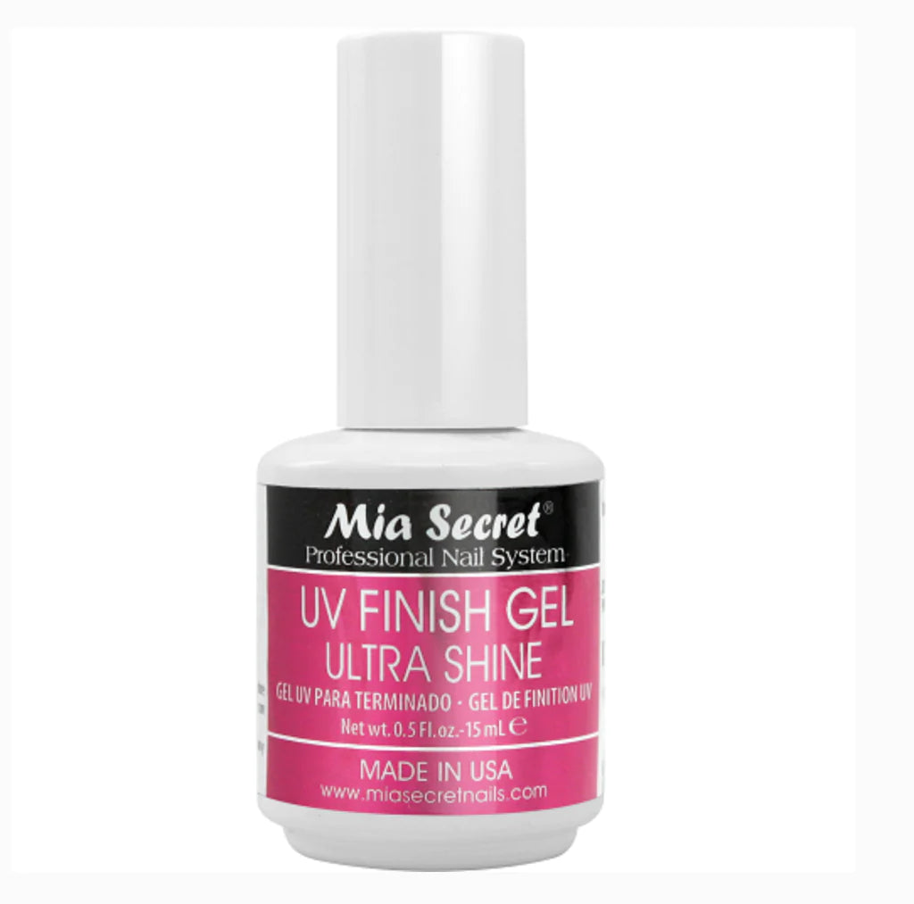 💅✨ Finish Gel Ultra Shine UV Mia Secret 0.5 oz – Brillo Profesional Sin Residuos ✨💅