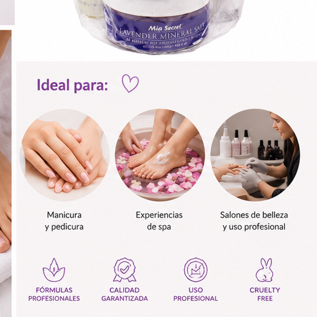Mia Secret Lavender SPA Kit 9 Piezas KIT-SPA-L – Pedicure y Spa Profesional