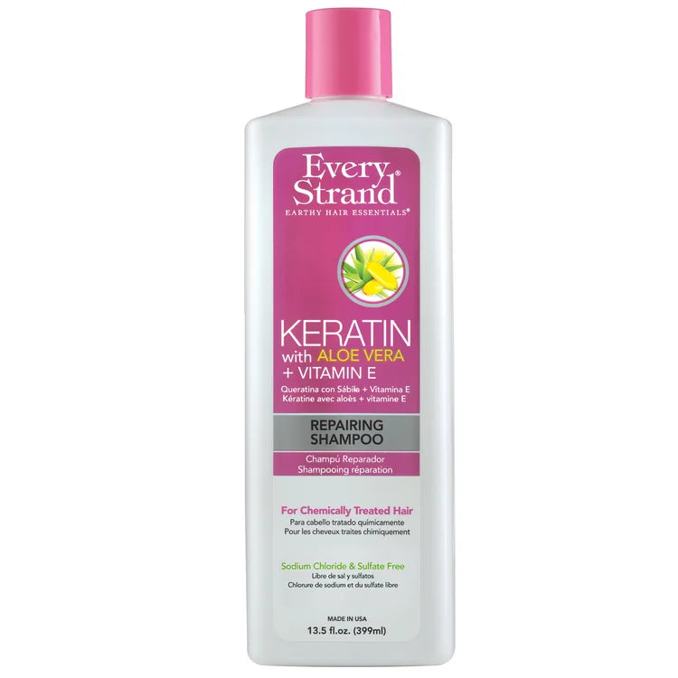 Every Strand Keratin & Aloe Vera + Vitamina E Repairing Shampoo 13.5oz (ESKRS13)