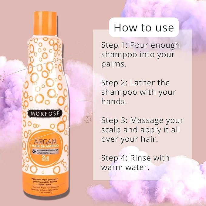 MORFOSE PROFESSIONAL ARGAN OIL SHAMPOO 2 EN 1 – 16OZ (MAS500)