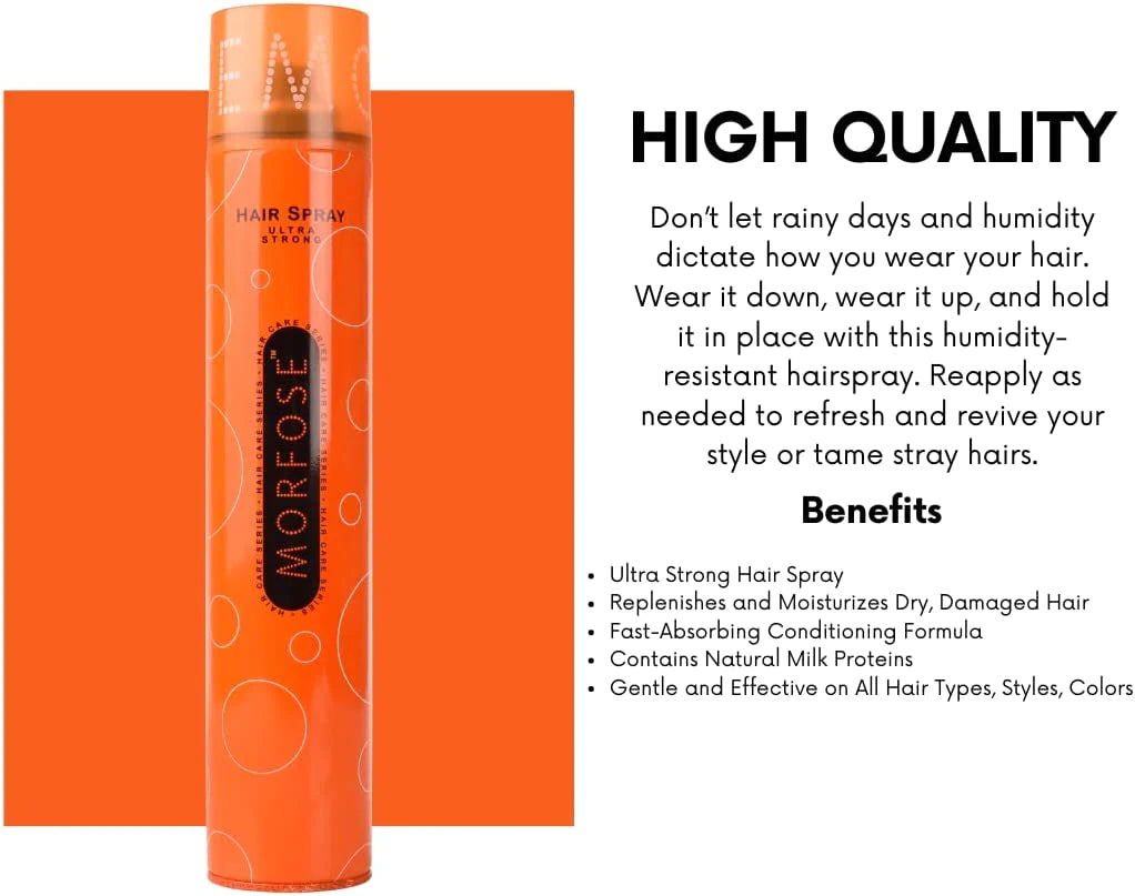 💨 MORFOSE PROFESSIONAL ULTRA STRONG HAIR SPRAY 3.04OZ (MHSUS9)