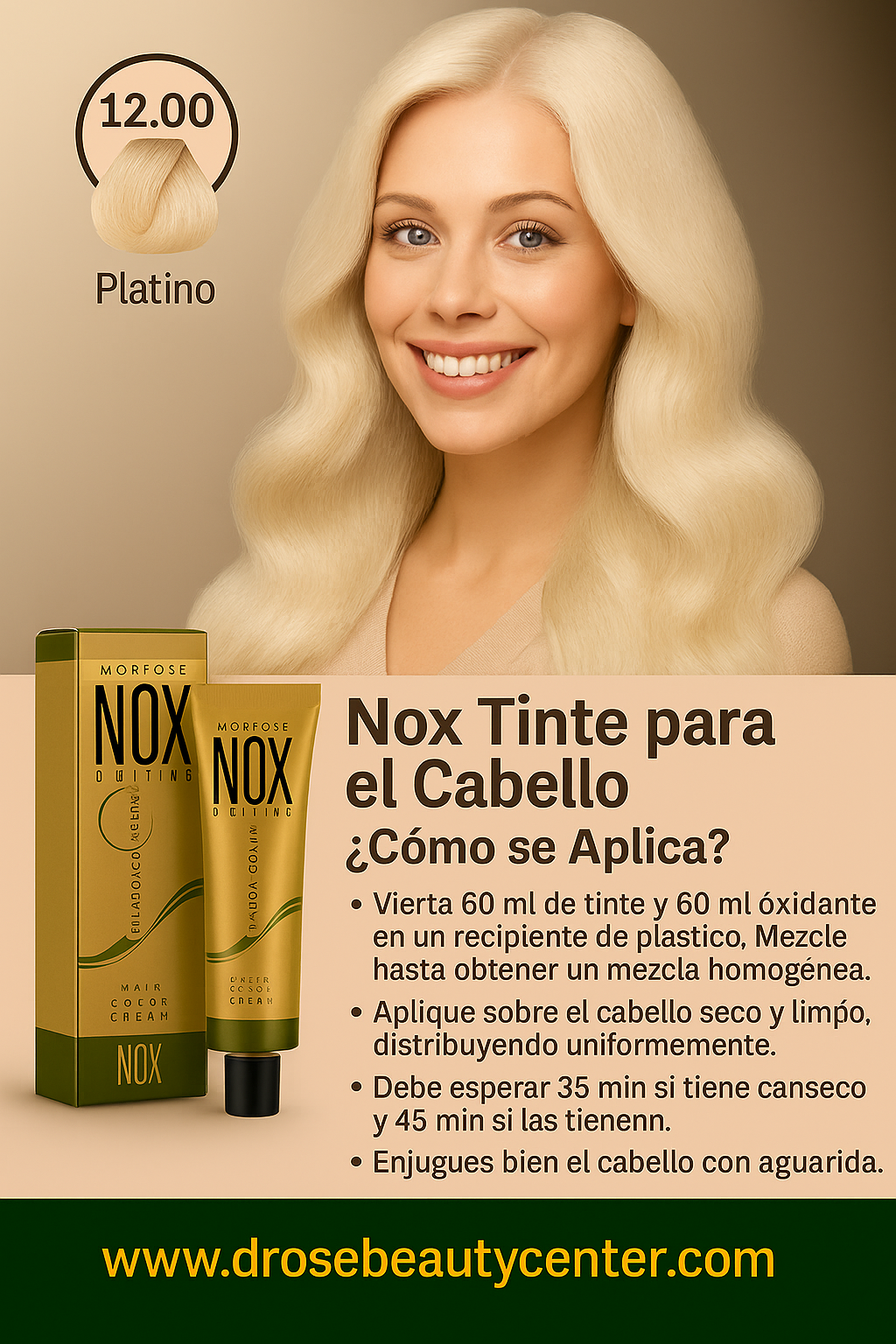 MORFOSE NOX 12.00 PLATINIUM Crema de Coloración Profesional 60ml