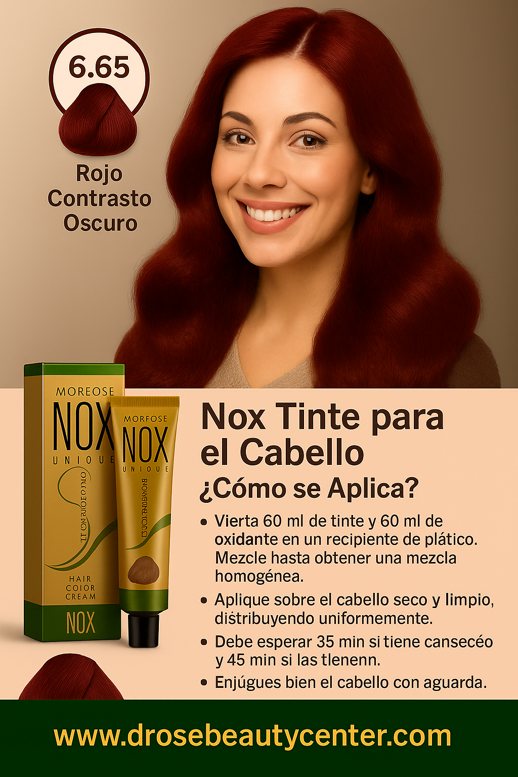 MORFOSE NOX 6.65 DARK CONTRAST RED – Crema de Coloración Profesional 6 ...