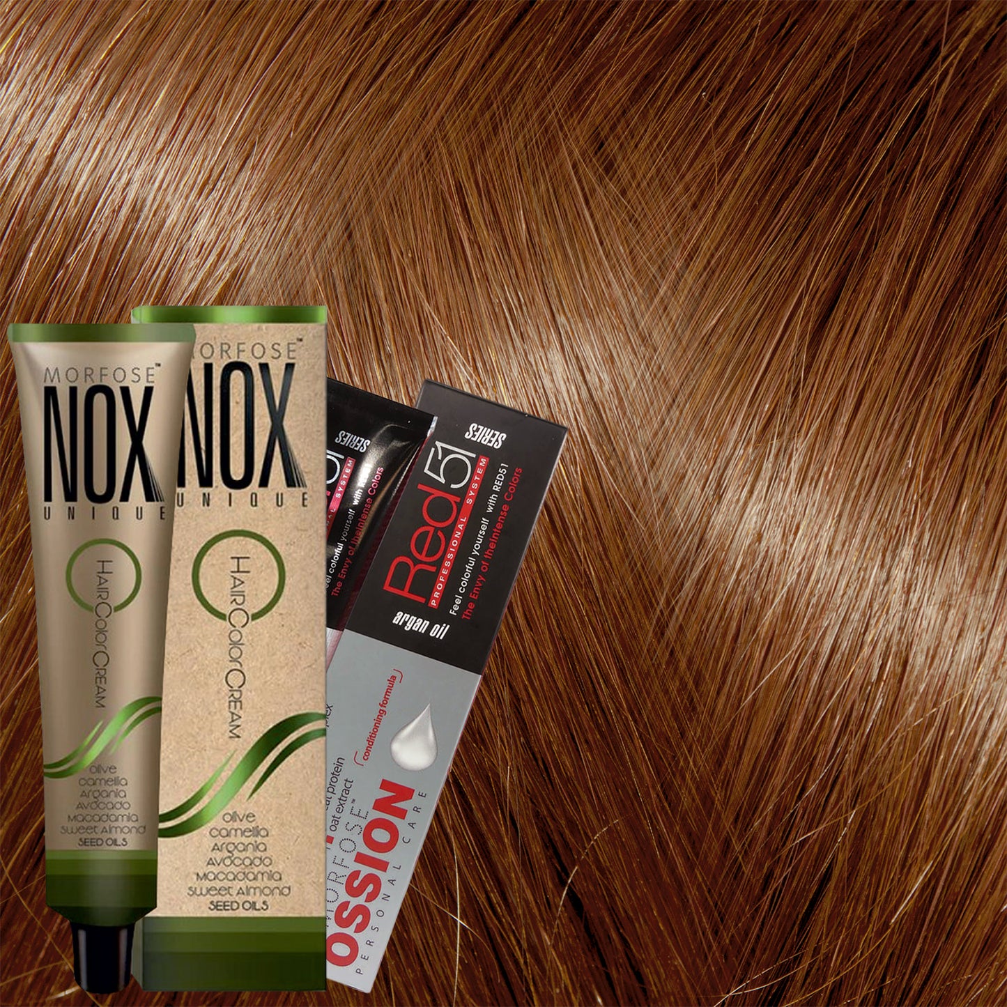 MORFOSE NOX 7.34 LIGHT AUBURN DORÉ COPPER | Crema de Coloración Profesional 60ml