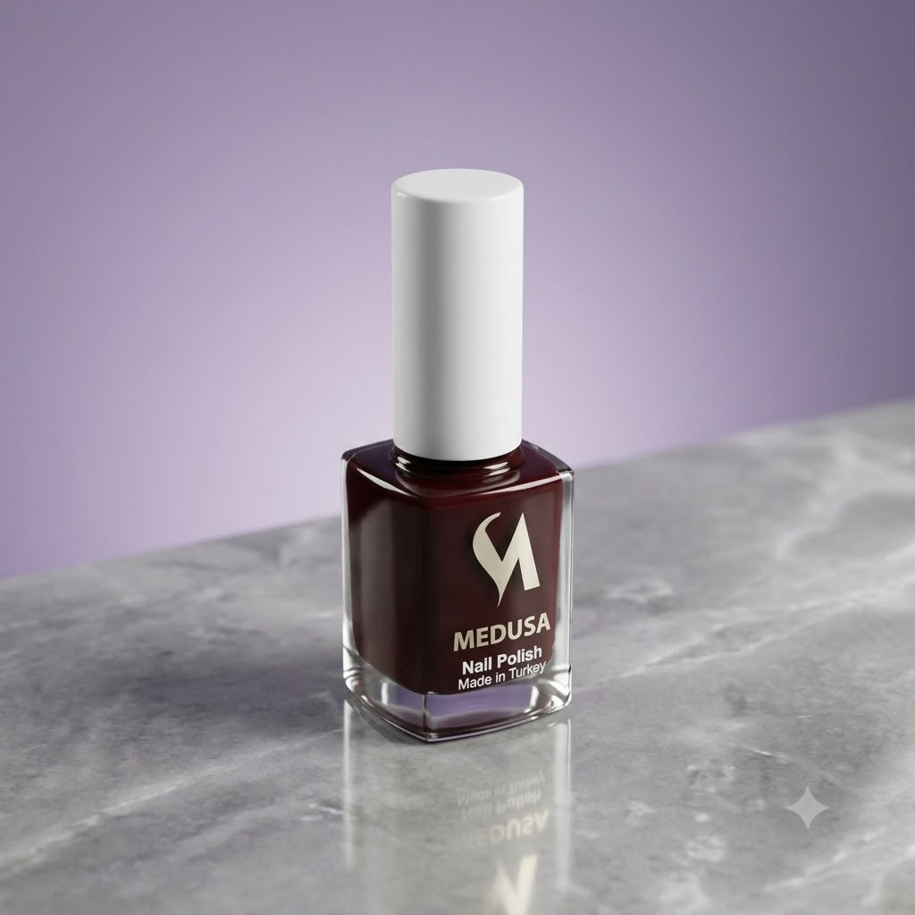 Medusa Nail Polish MNP166 Esmalte Marrón Rojizo Profundo