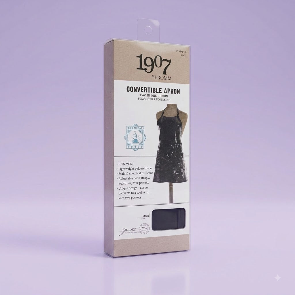 1907 Fromm Convertible Apron NTA010 – Delantal Profesional 2 en 1 Negro