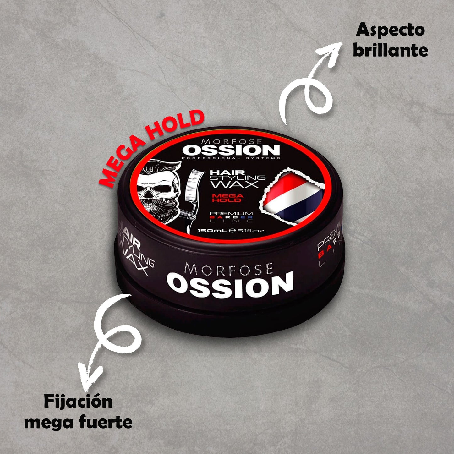 OSSION PROFESSIONAL HAIR STYLING WAX MEGA HOLD 5.1OZ OSS040