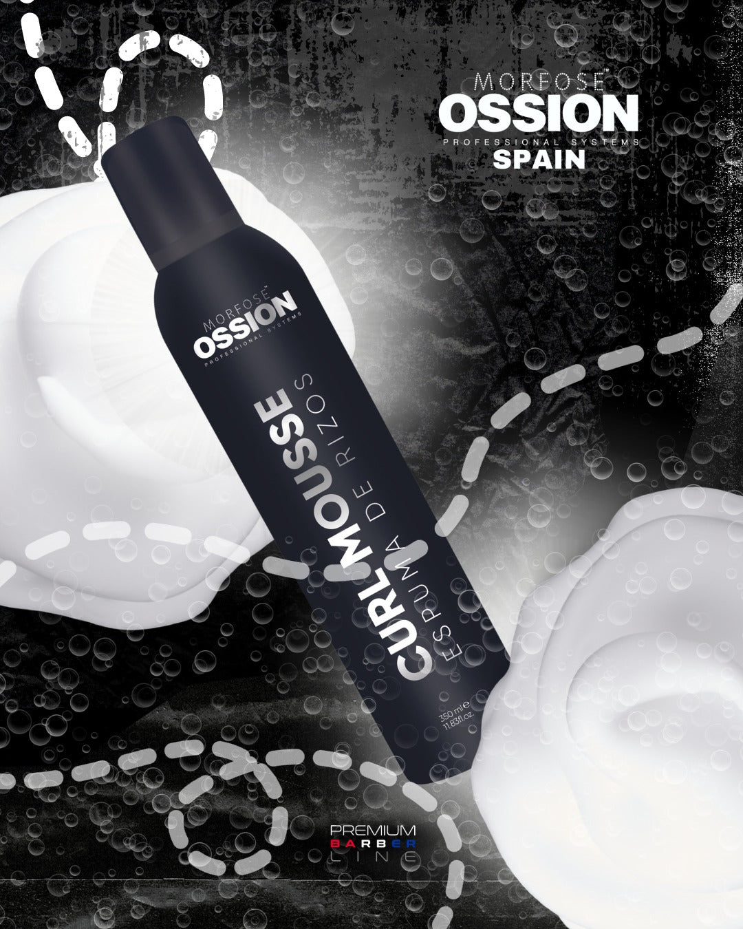 ✨ Rizos Definidos OSSION CURL MOUSSE (11.83oz) | Fijación Ultra Fuerte, Volumen y Anti-Frizz