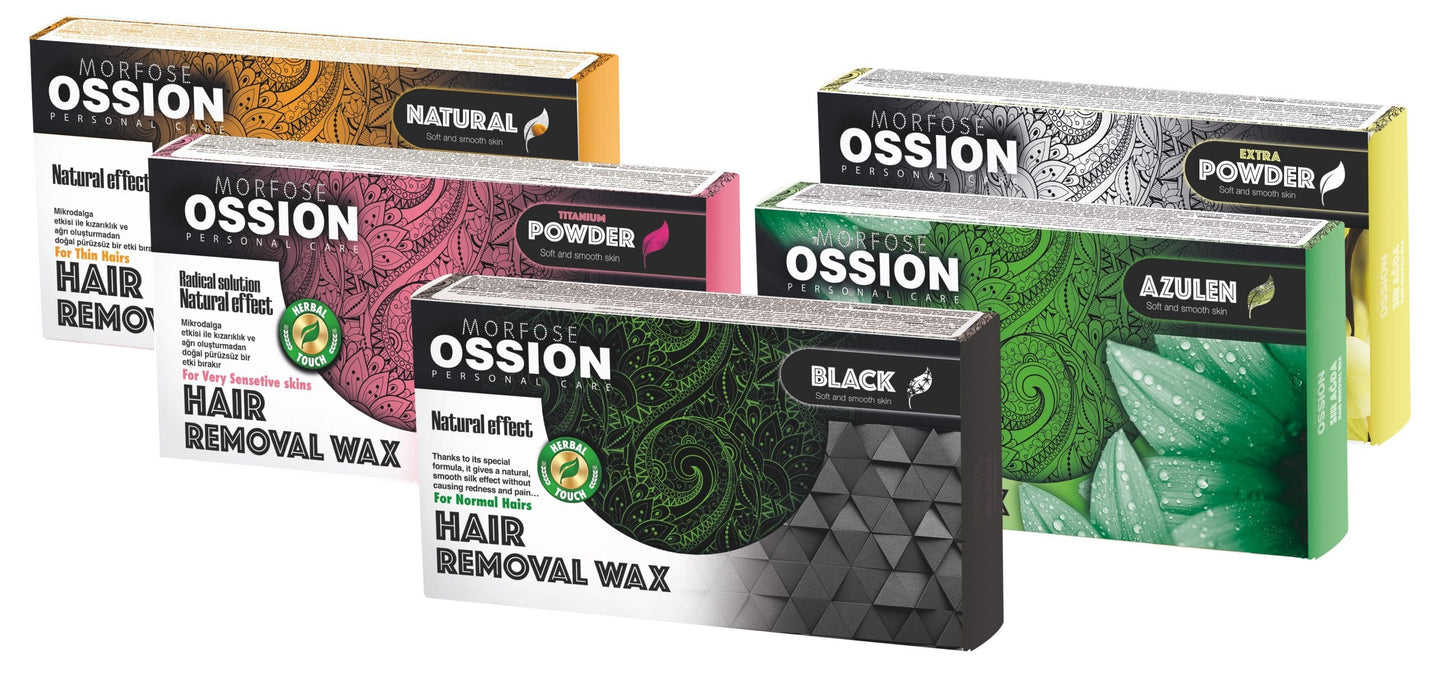 🥇 Ossion Depilatory Wax Black (Cera Dura) | Elimina Vello Desde la Raíz y Suavidad Profesional ¡Solo $5!