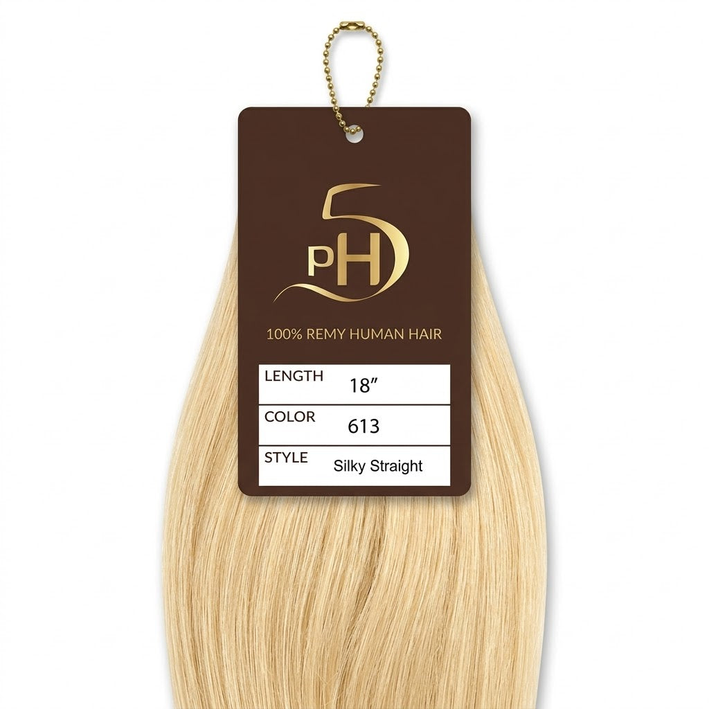 PH5 Silky Straight 18” Color #613 – Extensiones 100% Remy Human Hair Cuticle Aligned