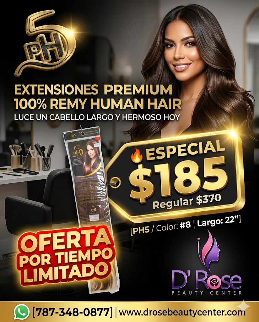 ✨ Extensiones PH5 Silky Straight 22” Color #8 – 100% Remy Human Hair Premium ✨