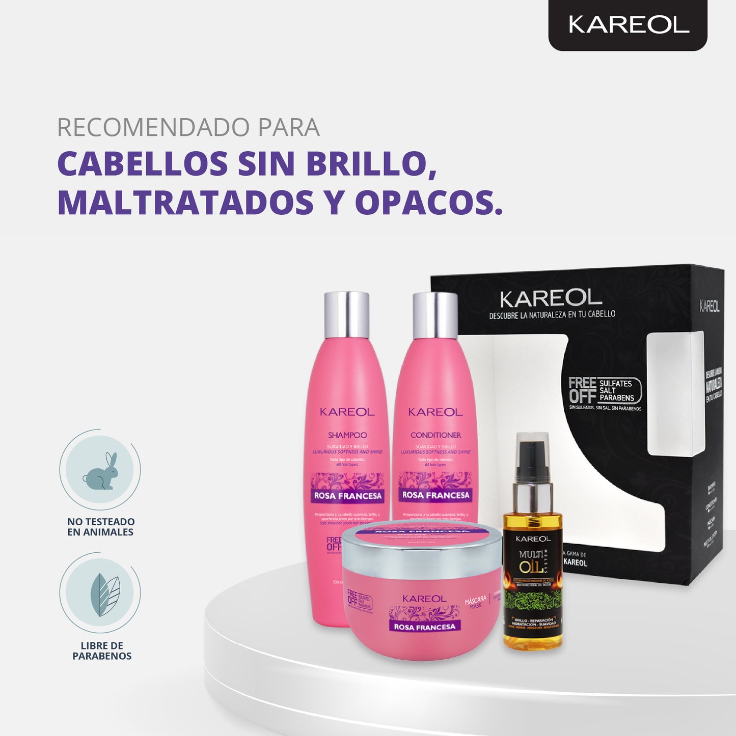 KAREOL ROSA FRANCESA KIT DE MANTENIMIENTO 4PC PK3830203