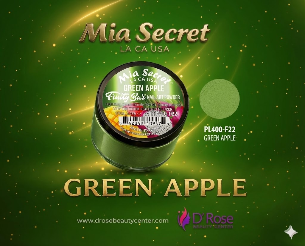 🍏✨ Mia Secret® GREEN APPLE – Acrílico Profesional Fruity Bar Collection | Verde Manzana Vibrante 1/4 oz