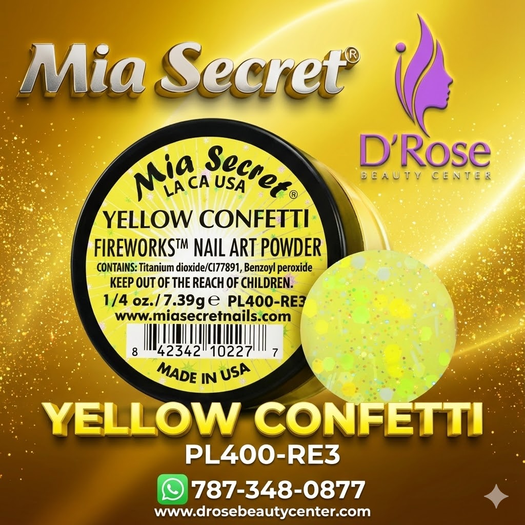 💛✨ Yellow Confetti Fireworks™ – Explosión de Color en Cada Uña 🎆