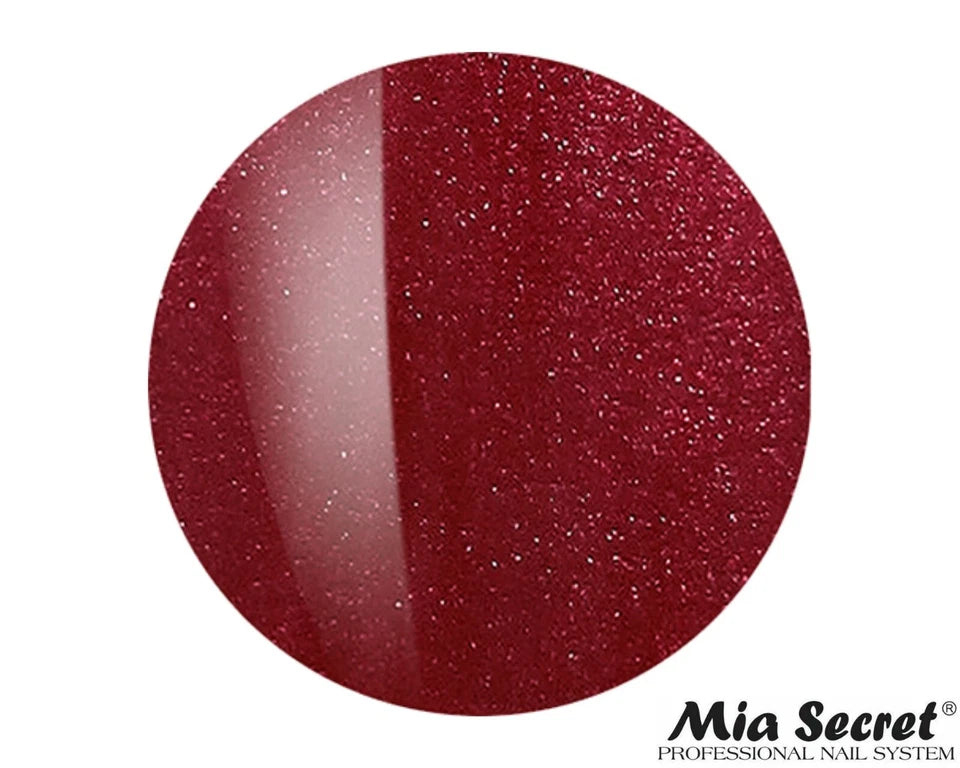 🔴 Mia Secret Polvo Acrílico Garnet (1/4 oz) | Colección Red Gift, Coloración de Uñas Premium