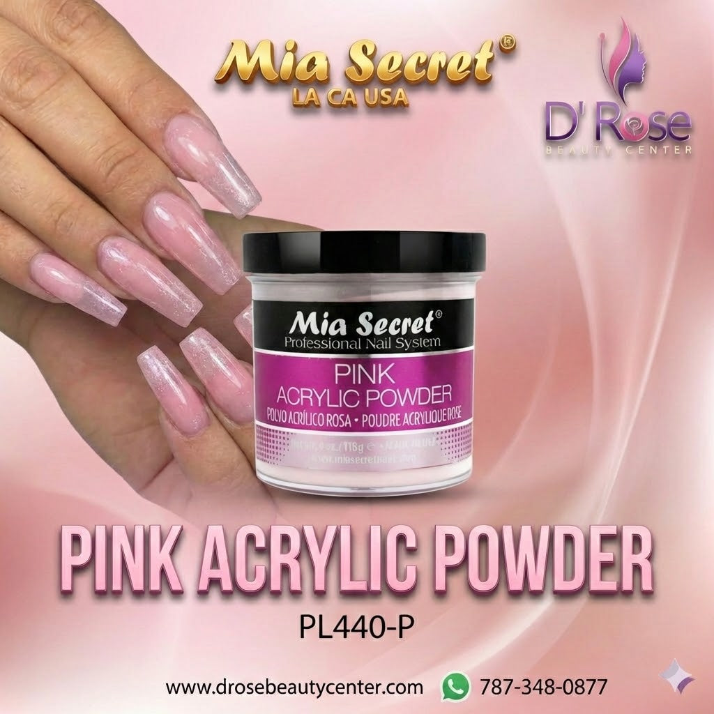 💖✨ Mia Secret® Pink Acrylic Powder 4 oz – Elegancia Natural Profesional (PL440-P) ✨💖