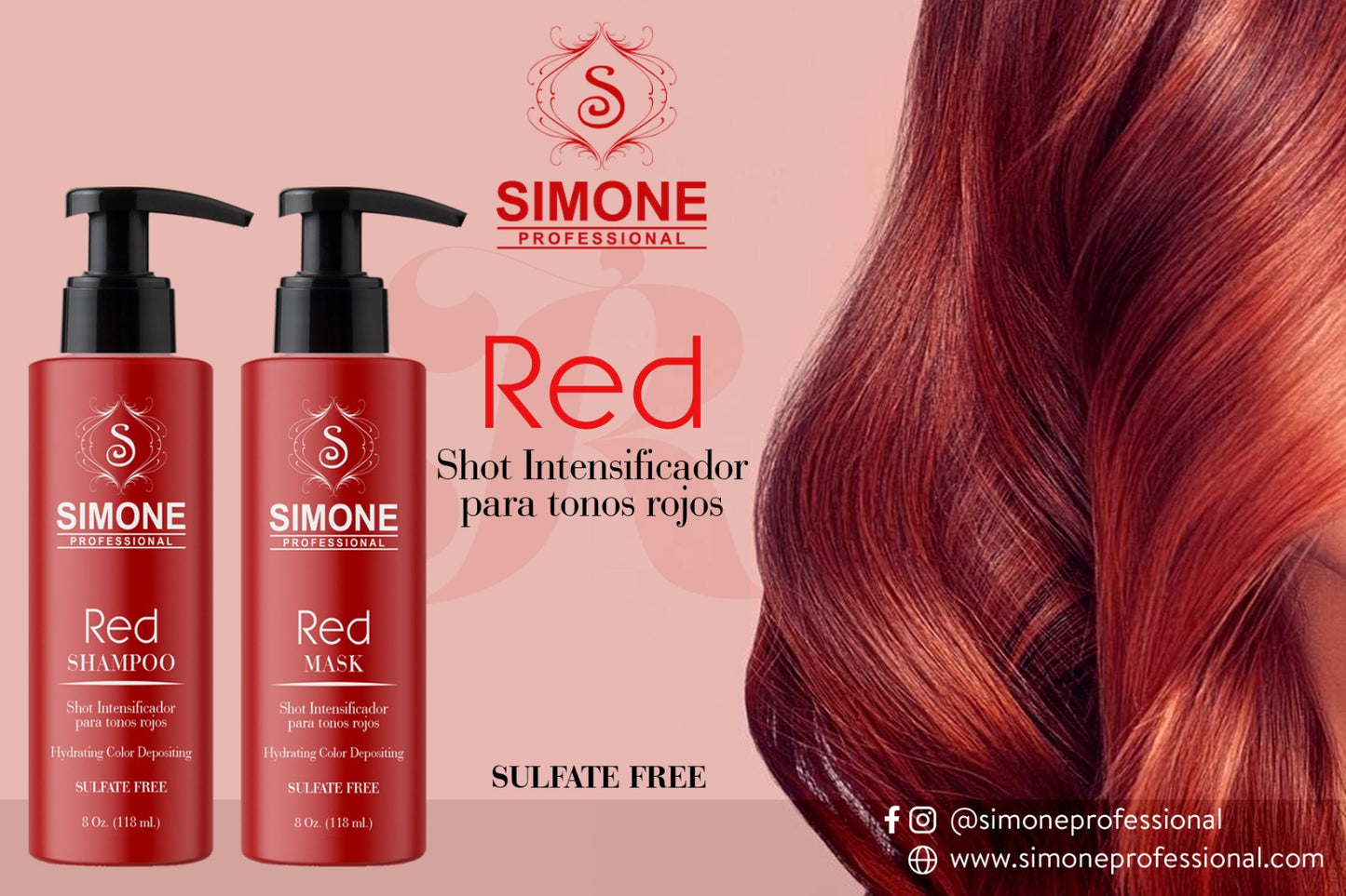 🔴 SIMONE PROFESSIONAL RED MASCARILLA 8oz