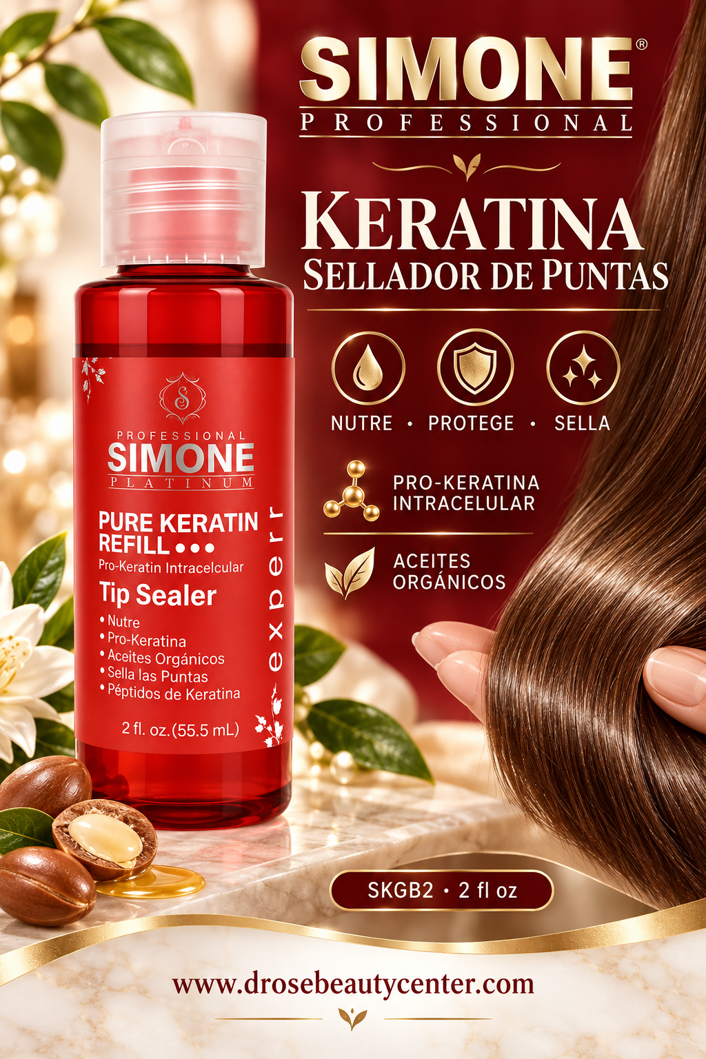 Simone Professional Keratina Sellador de Puntas SKGB2 2 oz