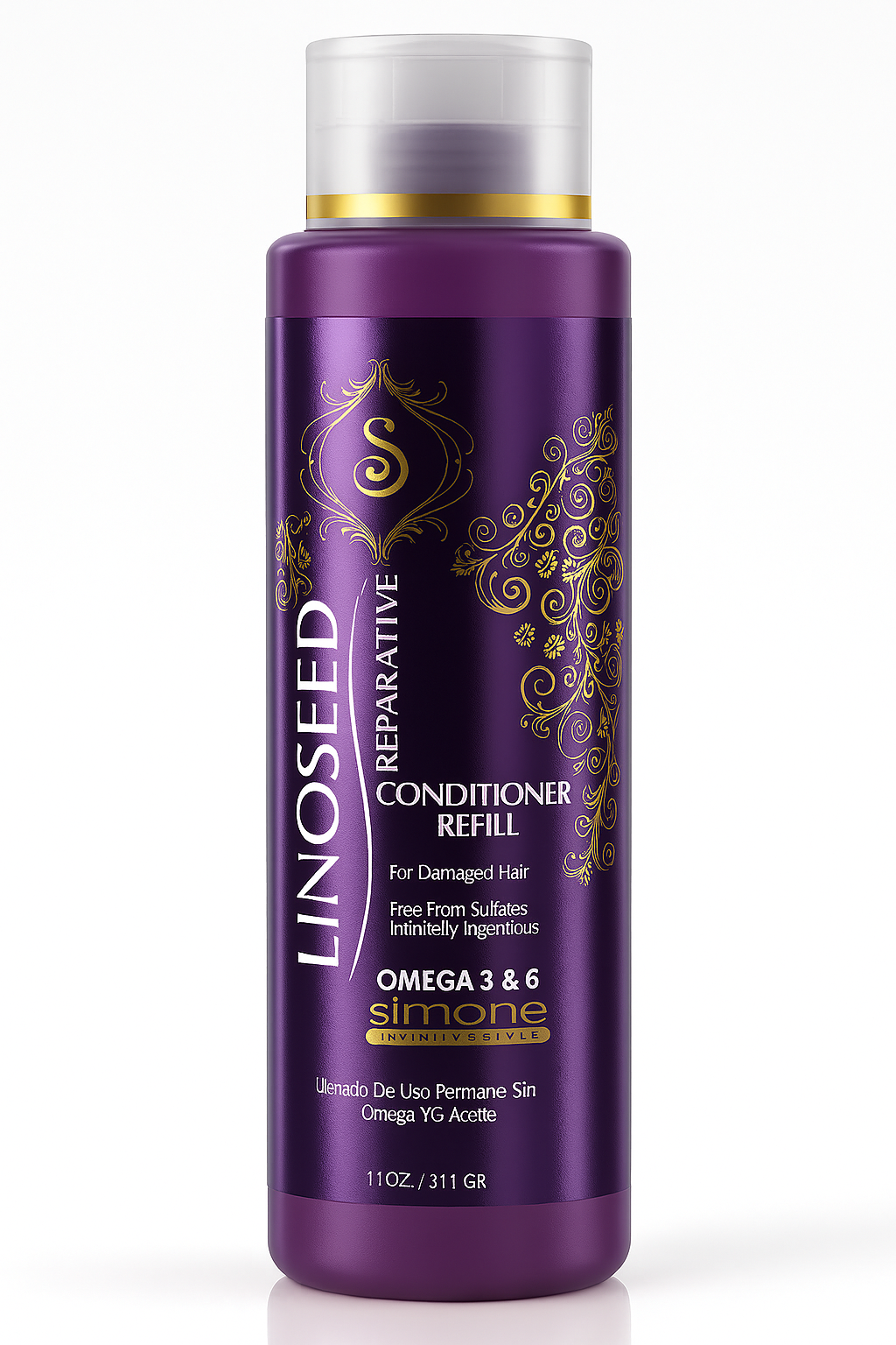 💜 SIMONE PROFESSIONAL LINOSEED – ACONDICIONADOR REPARADOR 17oz