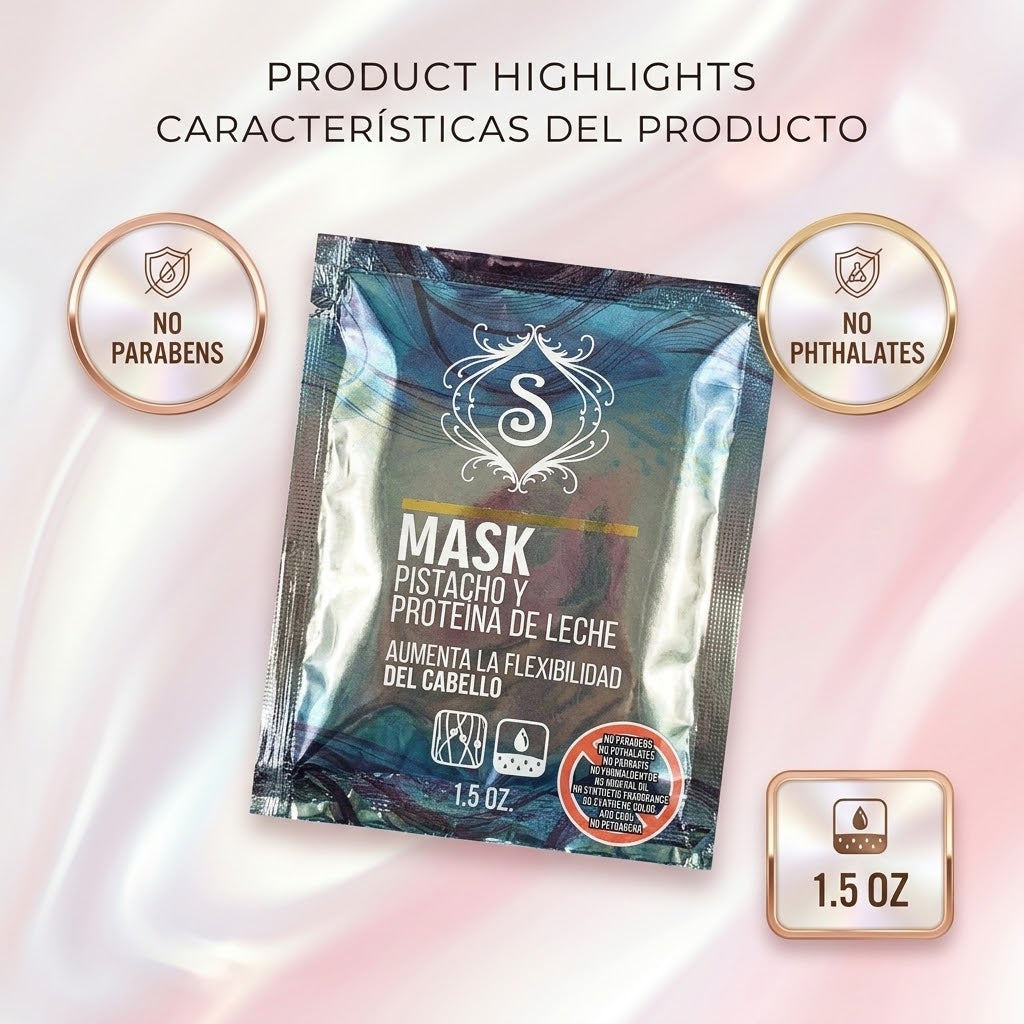 Simone Professional Mascarilla de Pistacho y Proteína de Leche 1.5 oz – SPPLM1