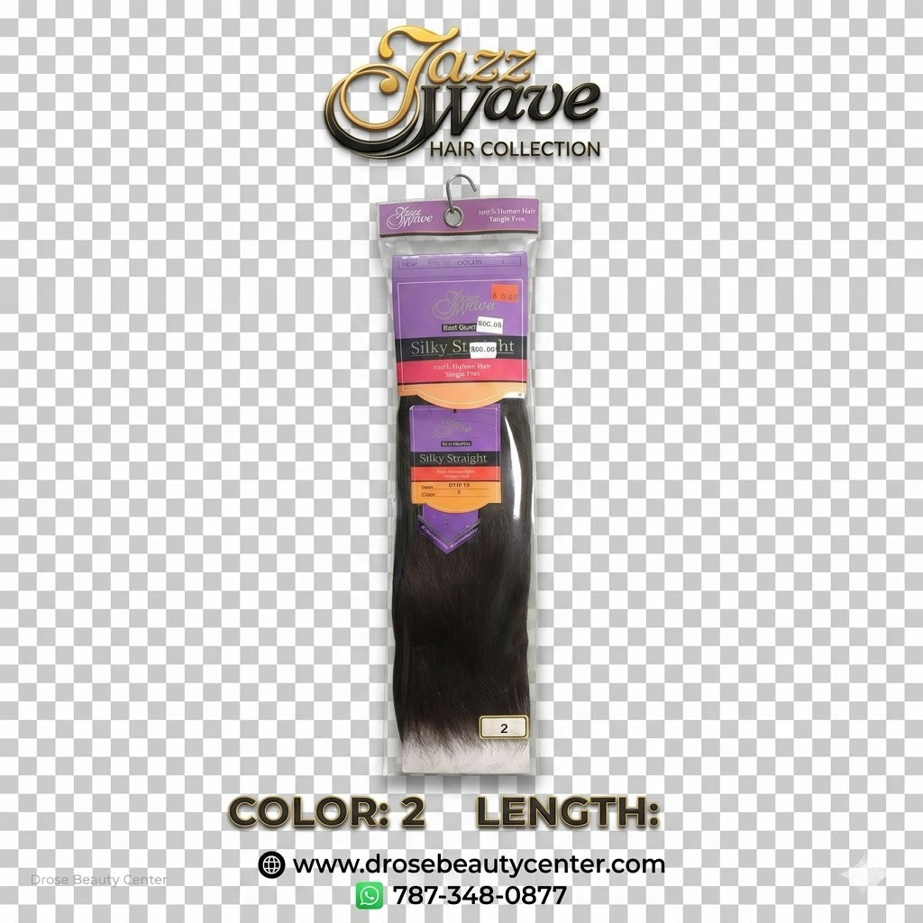 ✨ Extensiones Jazz Wave Silky Straight 12” Color #2 – 100% Cabello Humano Premium ✨
