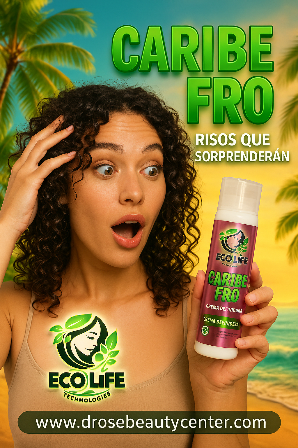 ✨ ECOLIFE TECHNOLOGIES – CARIBE FRO CREMA DEFINIDORA 16oz (ETCFCD16)