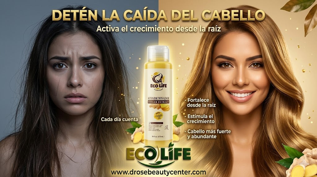 🌿✨ ACONDICIONADOR ANTICAÍDA ECOLIFE GINGER EXTRACT 16oz – HIDRATACIÓN + CRECIMIENTO CAPILAR 💆♀️🔥