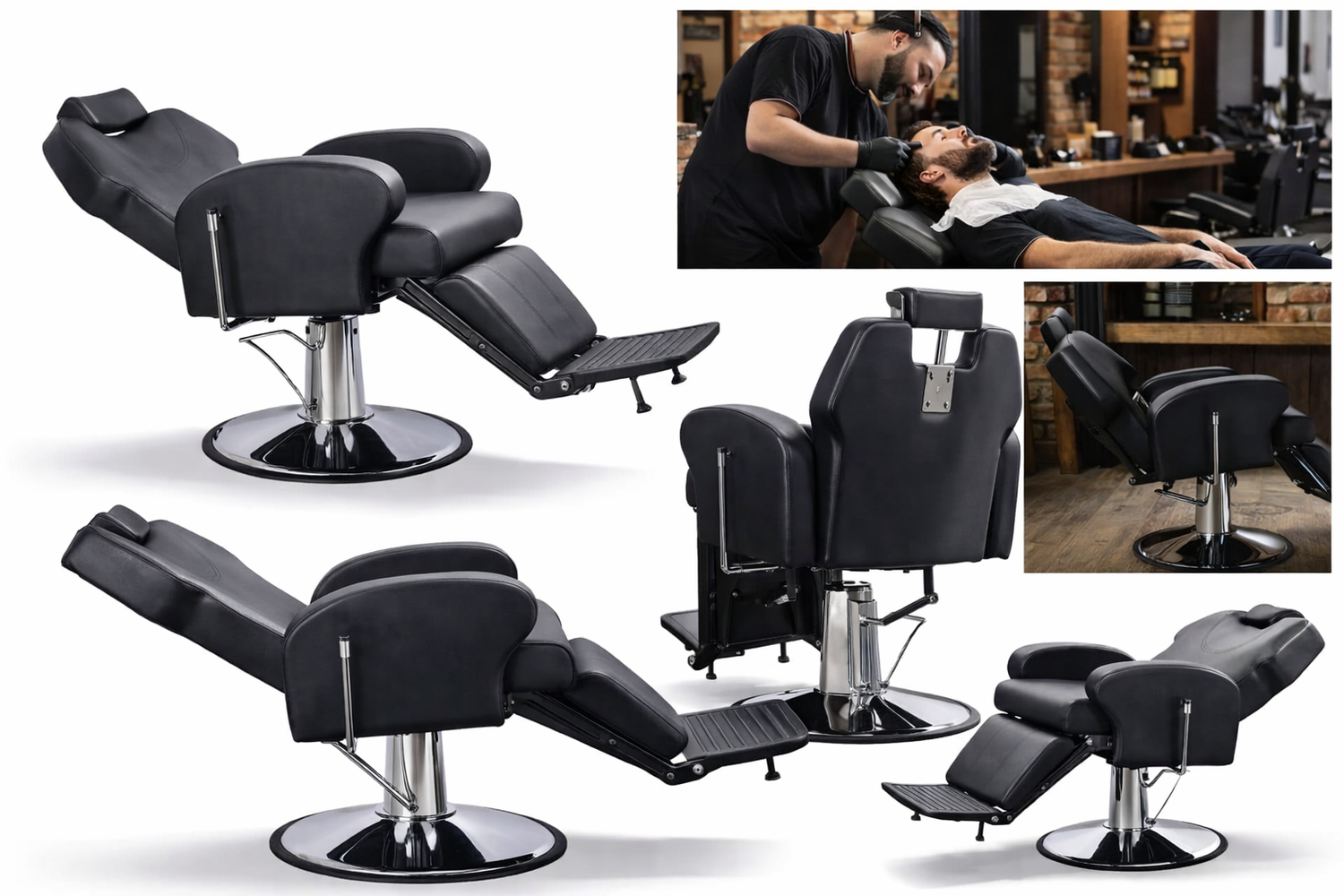 Sillas Reclinables Profesionales para Barbería