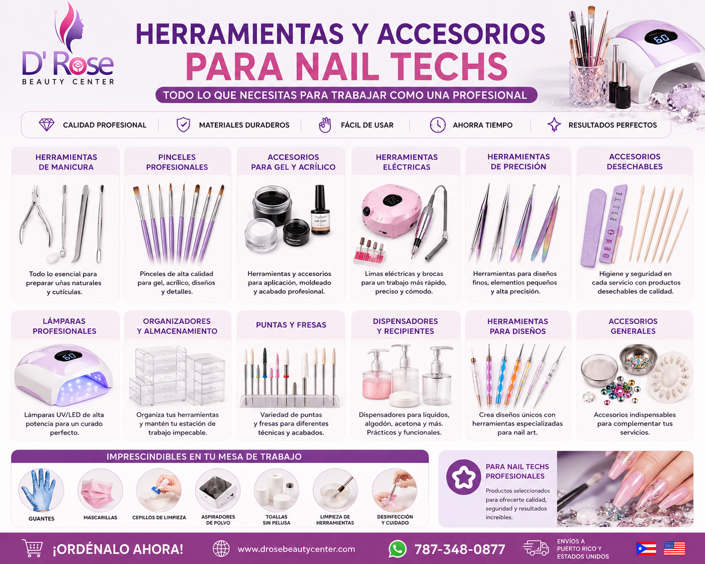 Herramientas y Accesorios para Nail Techs