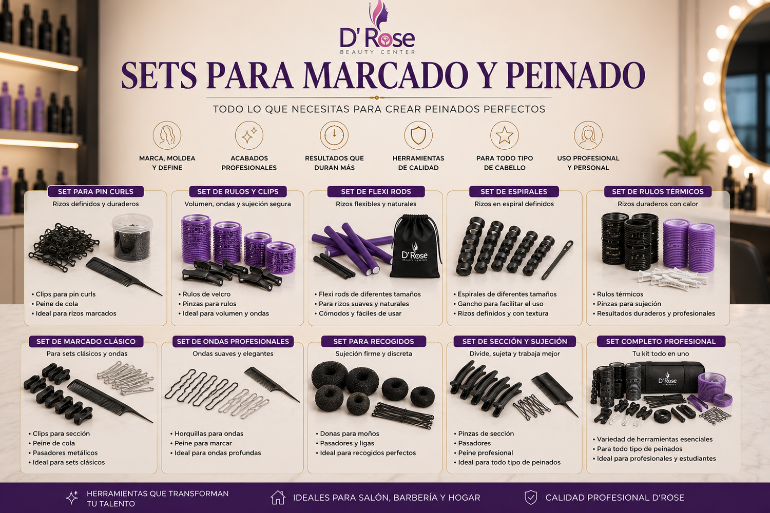 Sets para Marcado y Peinado