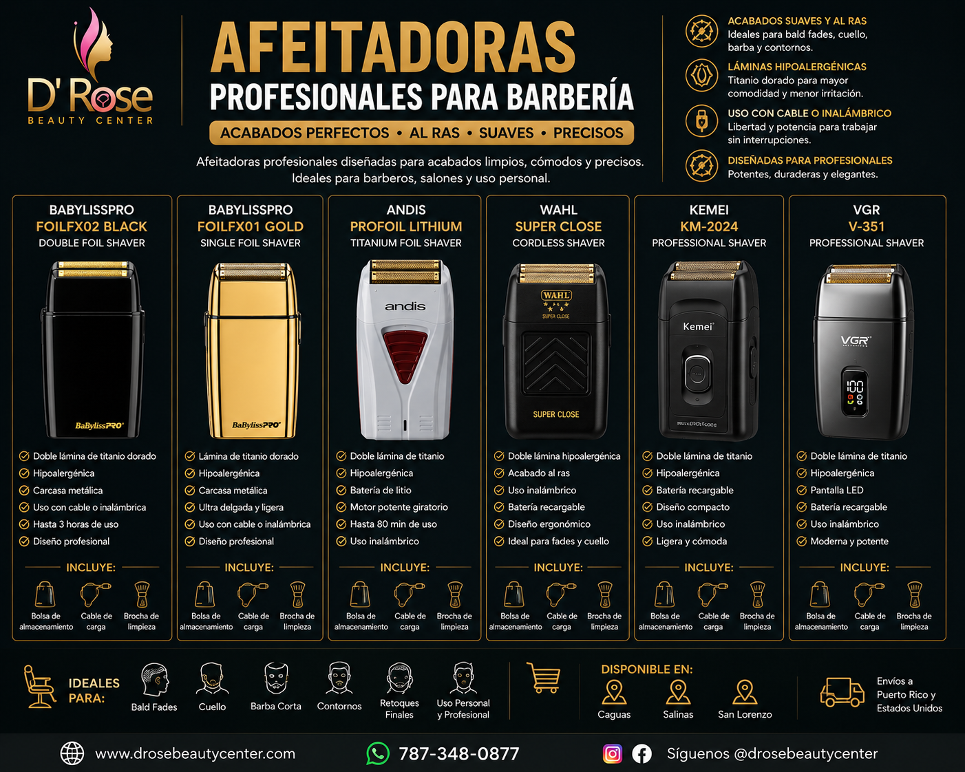 Afeitadoras Profesionales para Barbería