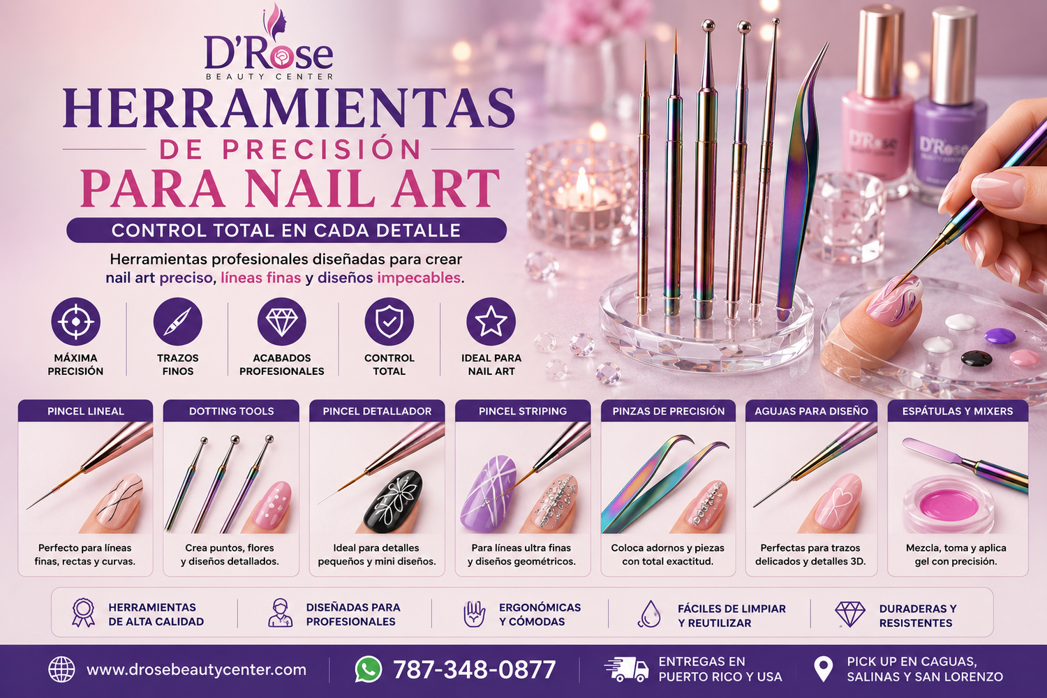 Herramientas de Precisión para Nail Art