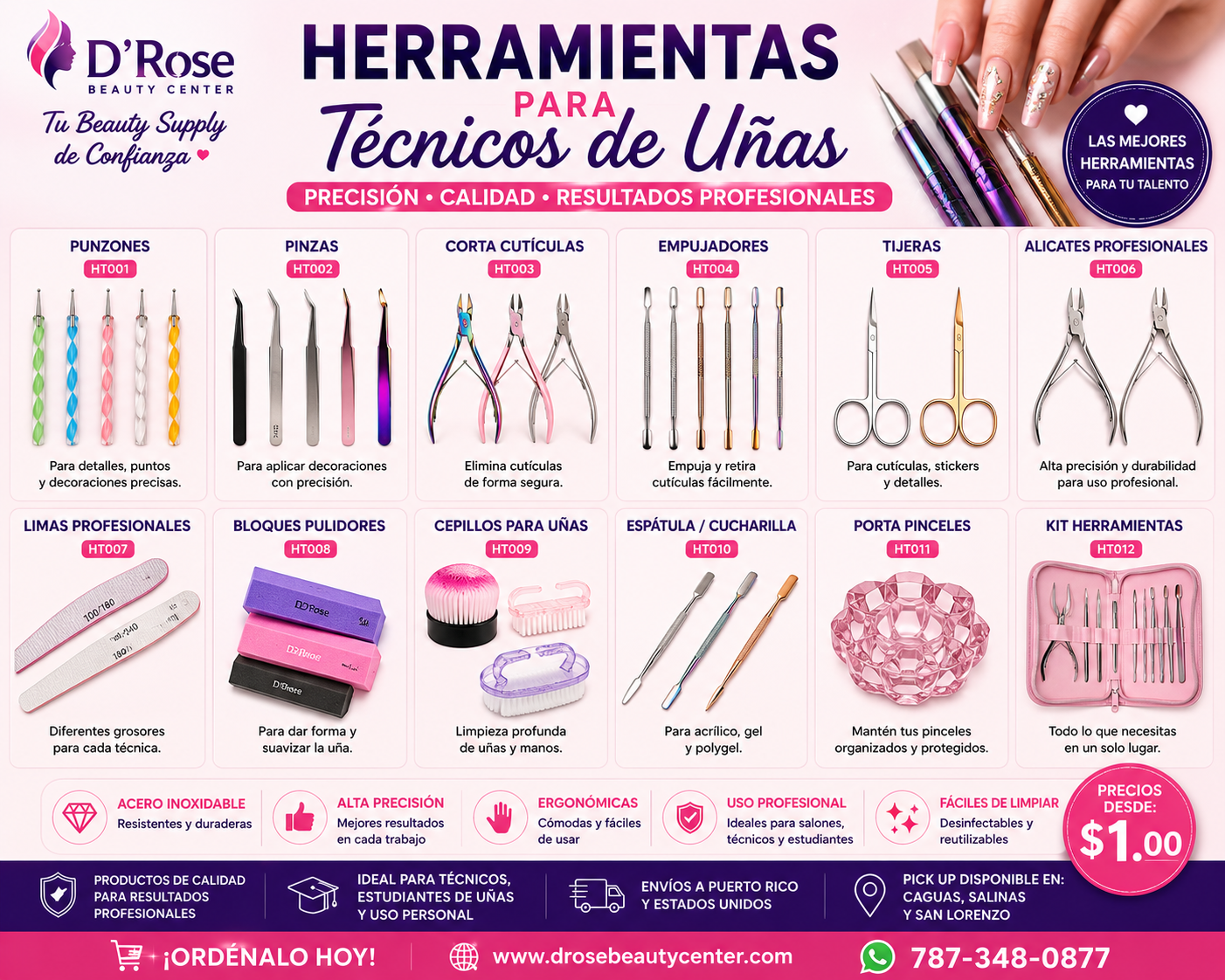 Herramientas para Técnicos de Uñas