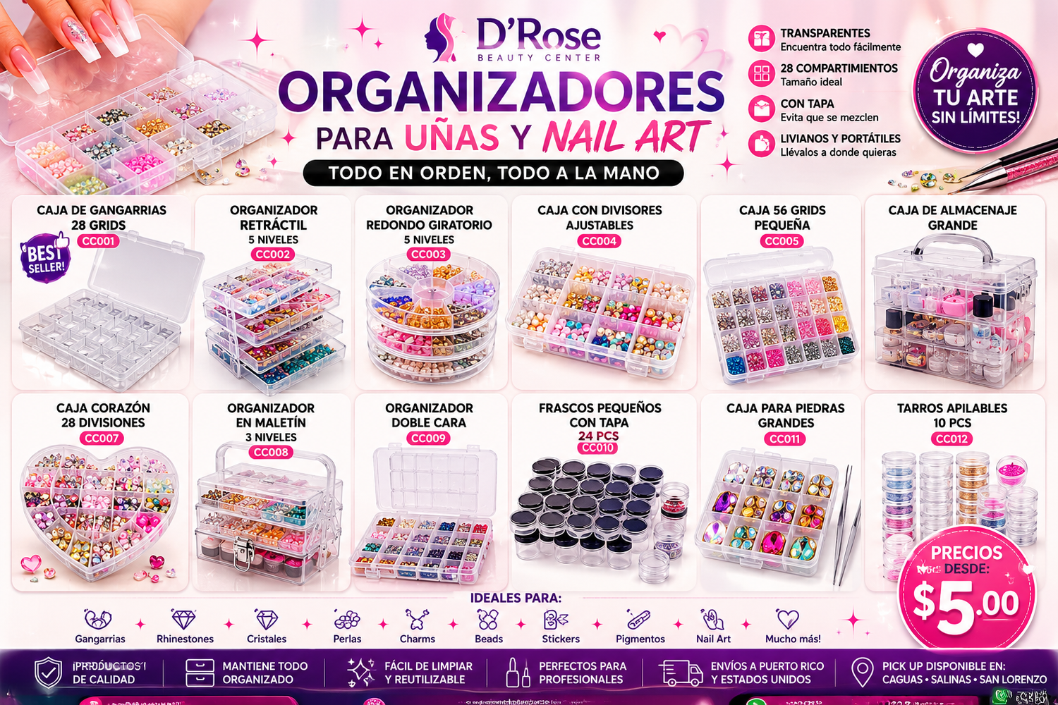 Organizadores para Uñas y Nail Art