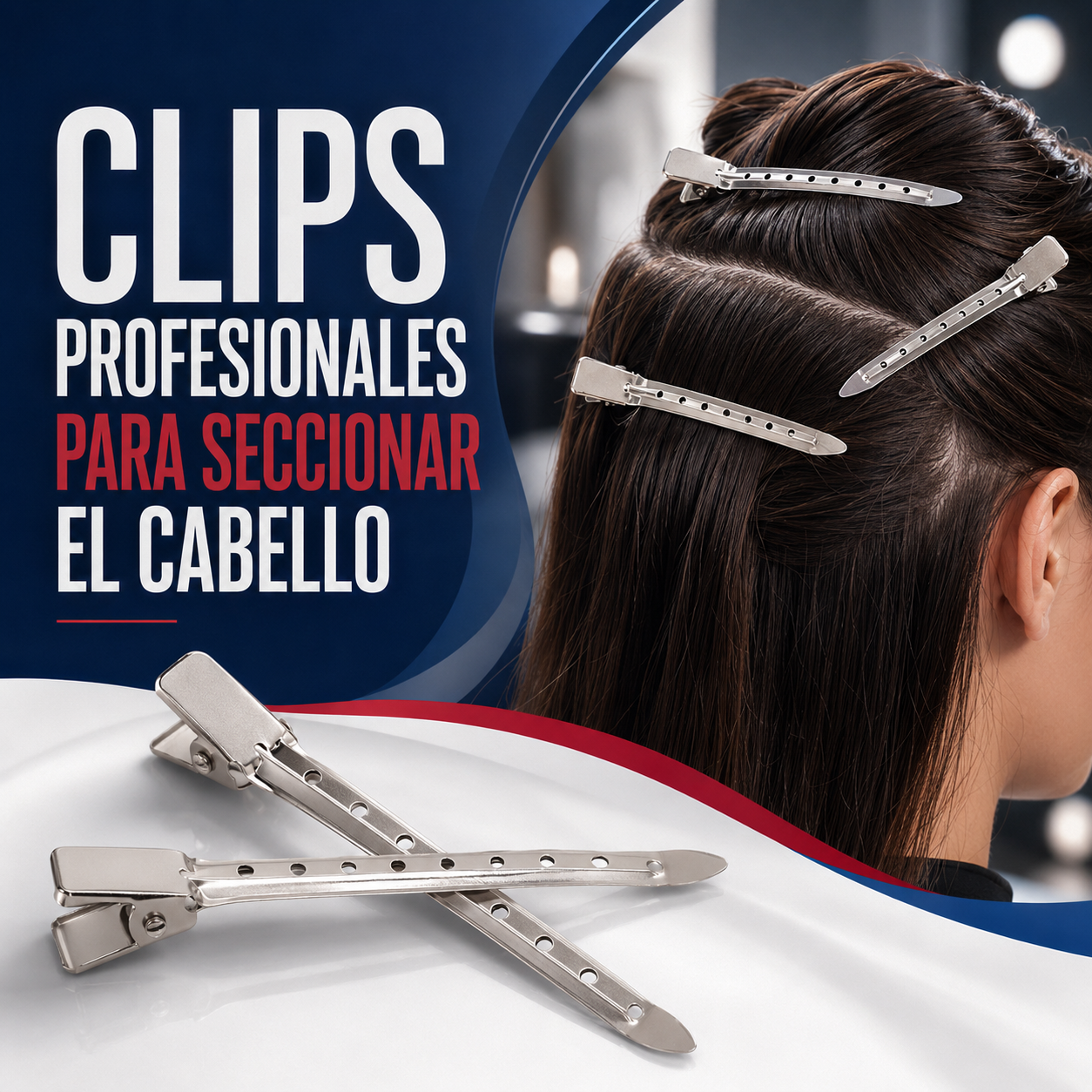Clips Profesionales para Seccionar el Cabello