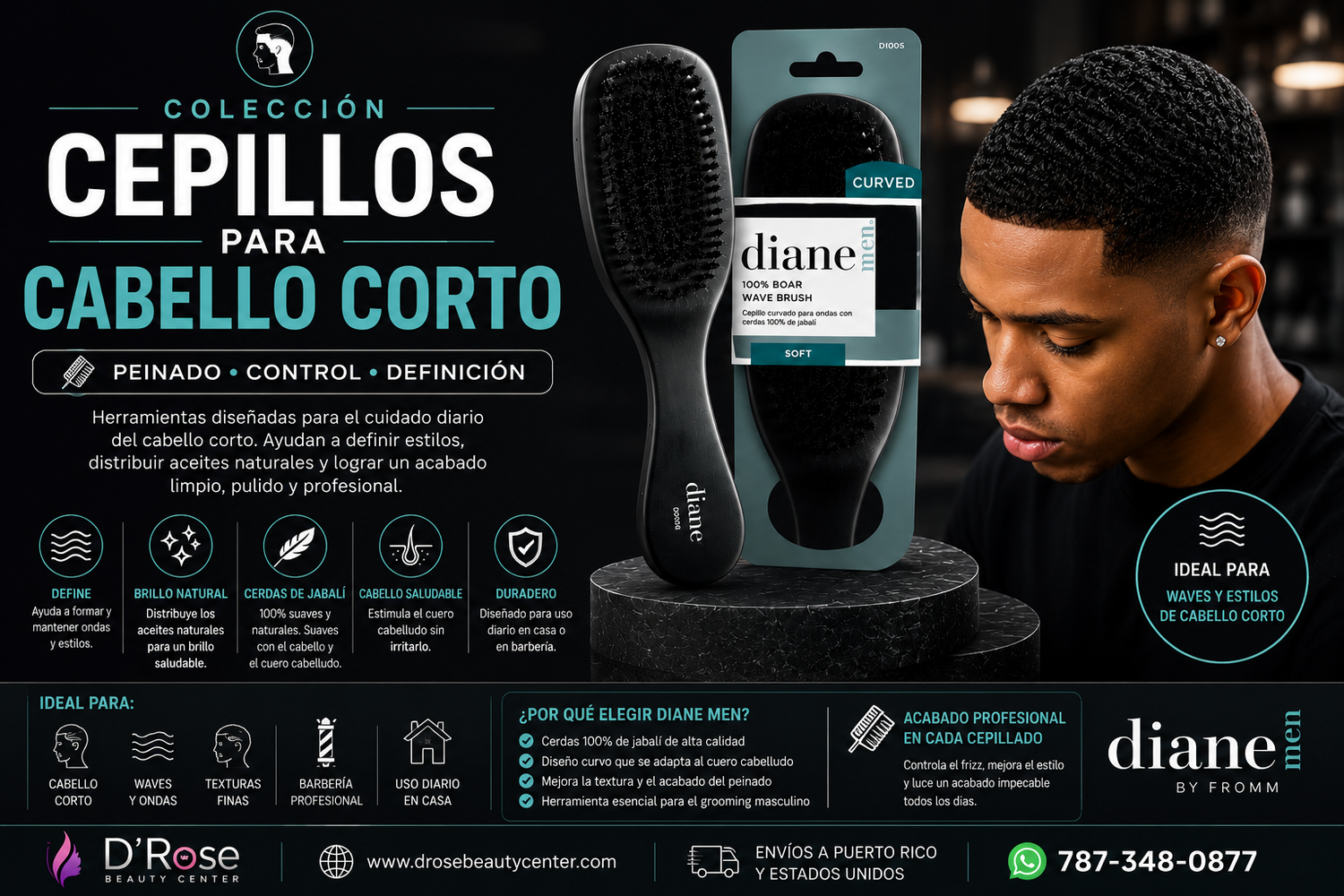 Cepillos para Cabello Corto