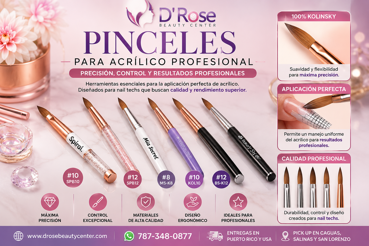 Pinceles para Acrílico Profesional
