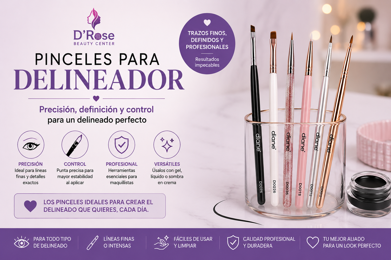 Pinceles para Delineador