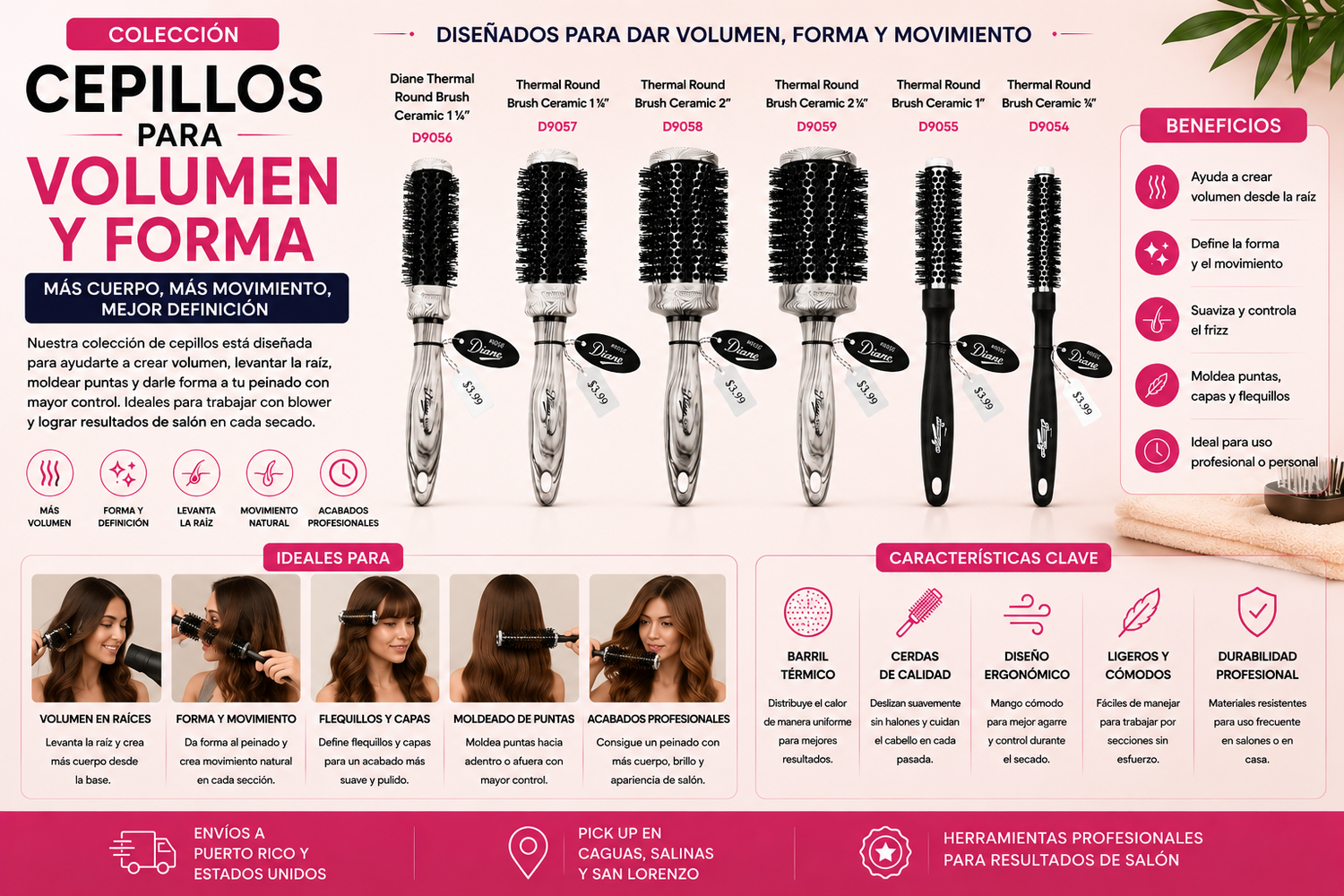 Cepillos para Volumen y Forma