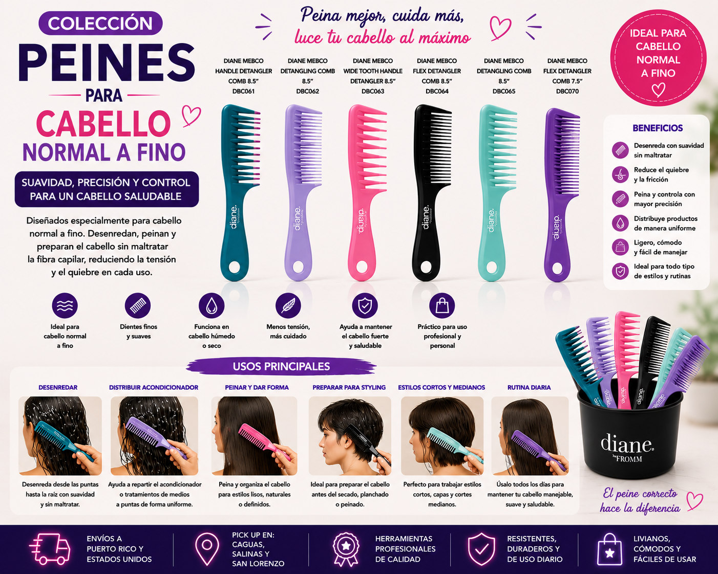 Peines para Cabello Normal a Fino