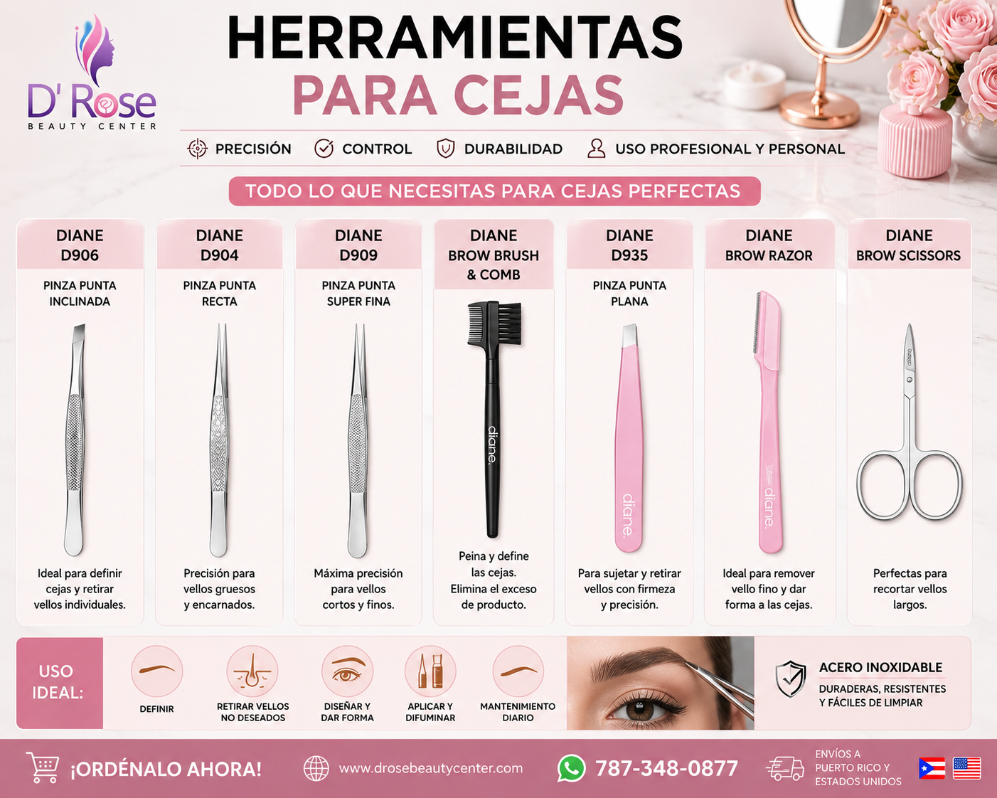 Herramientas Profesionales para Cejas (Brow Design)