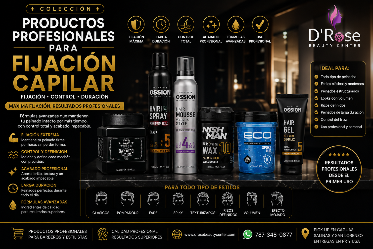 Productos Profesionales para Fijación Capilar