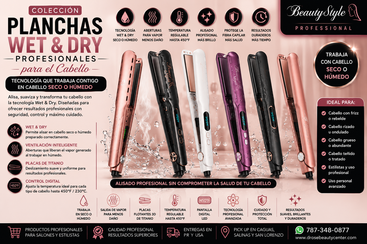 Planchas Wet & Dry Profesionales para el Cabello