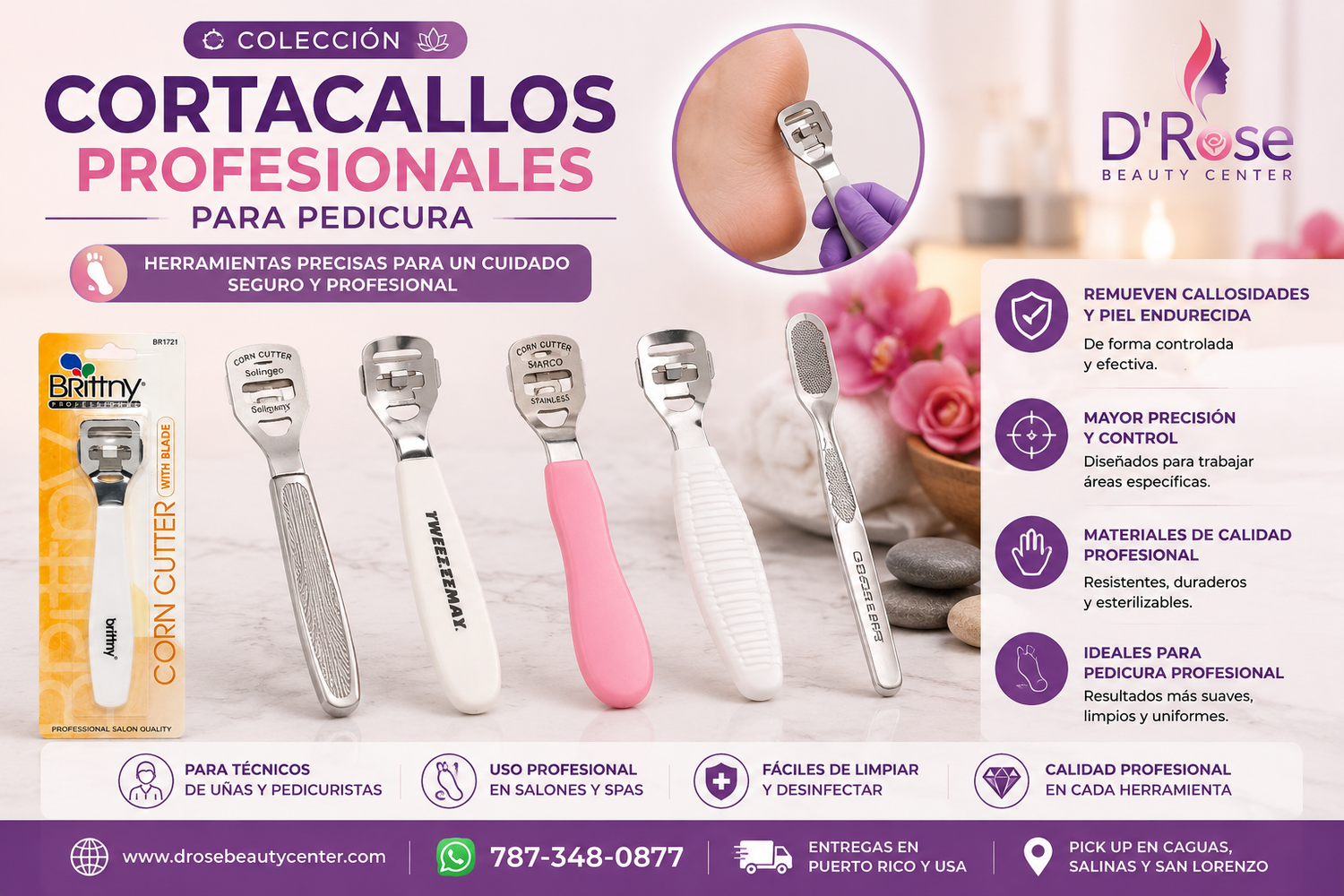 Cortacallos Profesionales para Pedicura