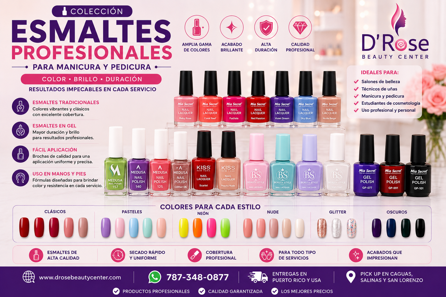 Esmaltes Profesionales para Manicura y Pedicura