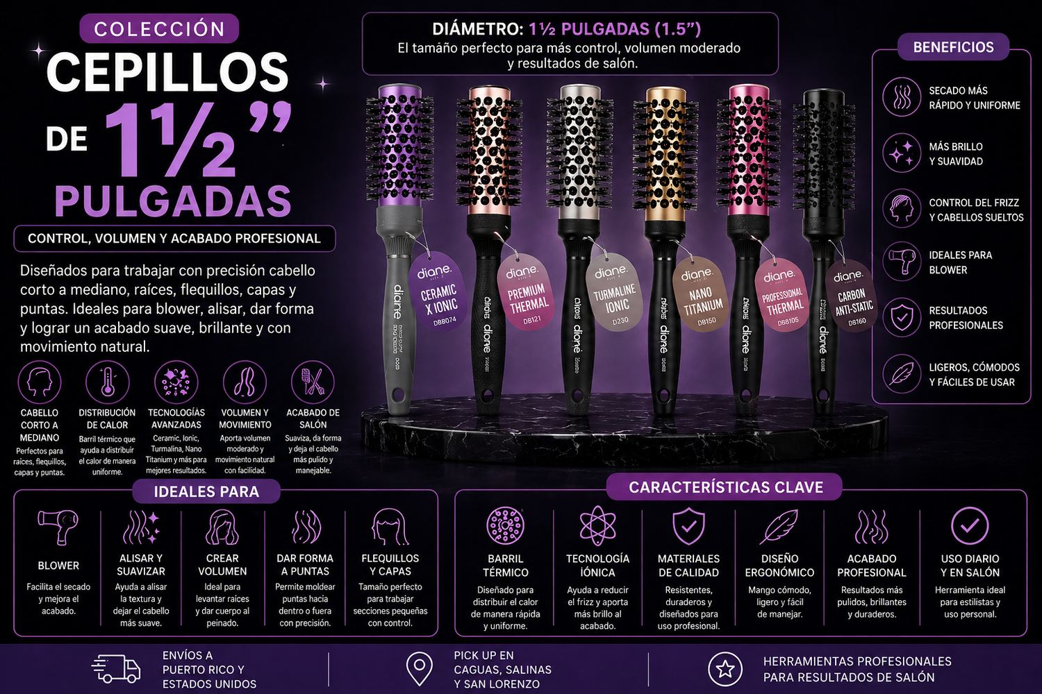 Cepillos de 1 ½ Pulgadas