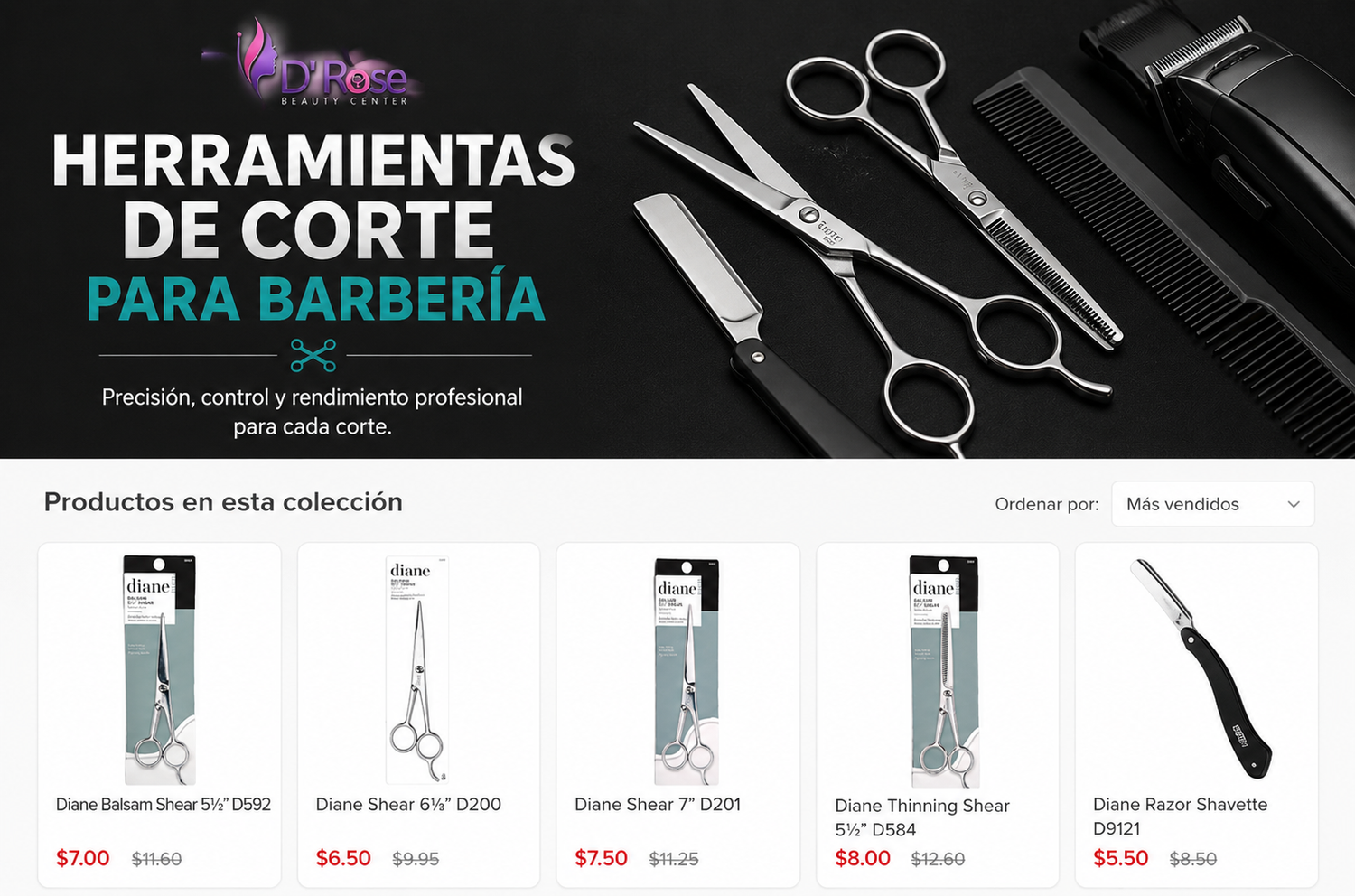 Herramientas de Corte para Barbería