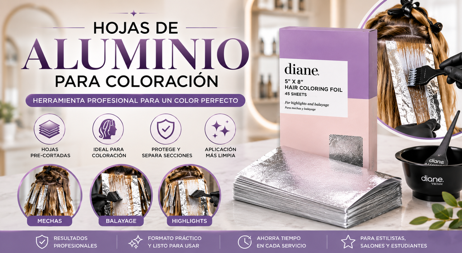 Hojas de Aluminio para Coloración