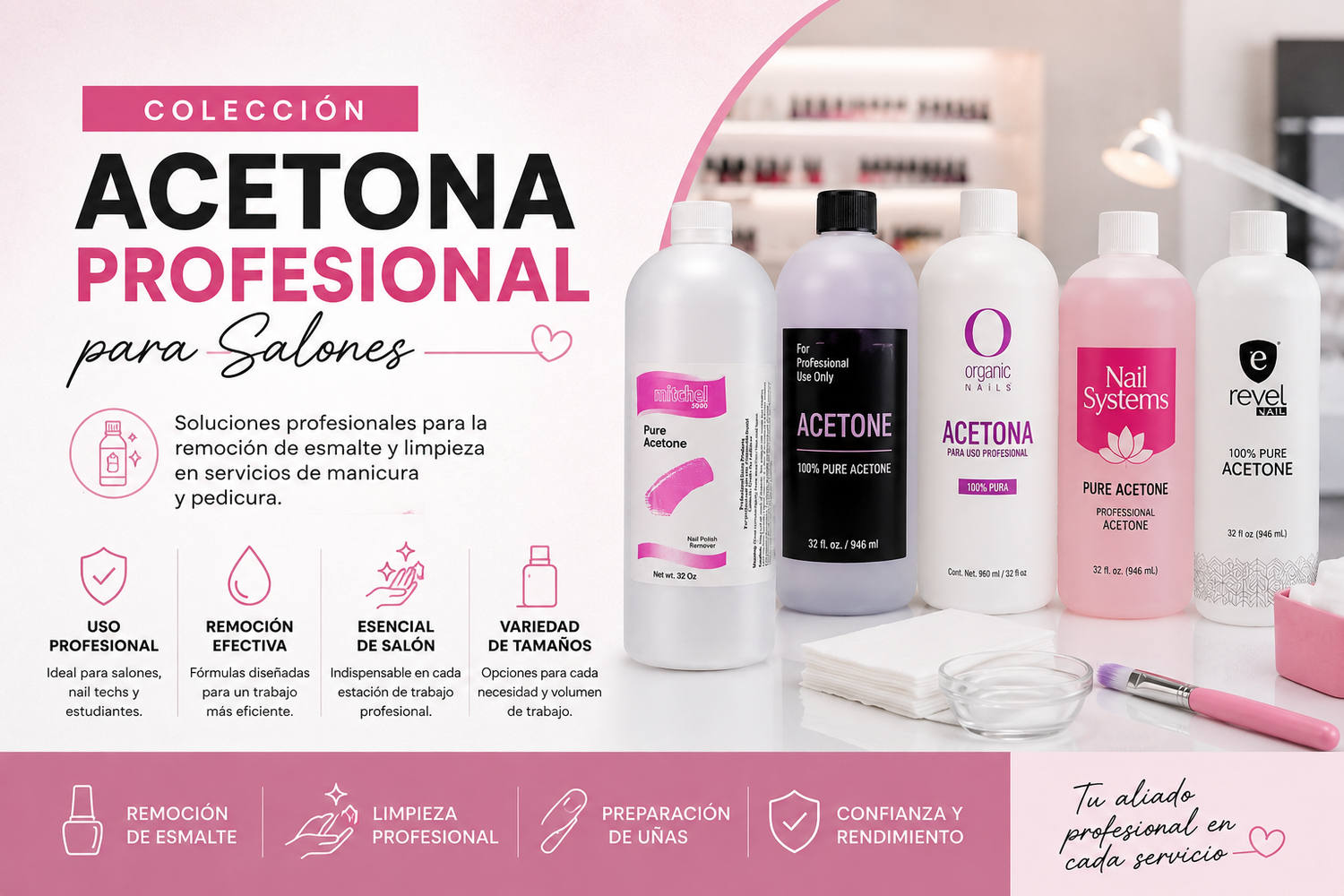 Acetona Profesional para Salones