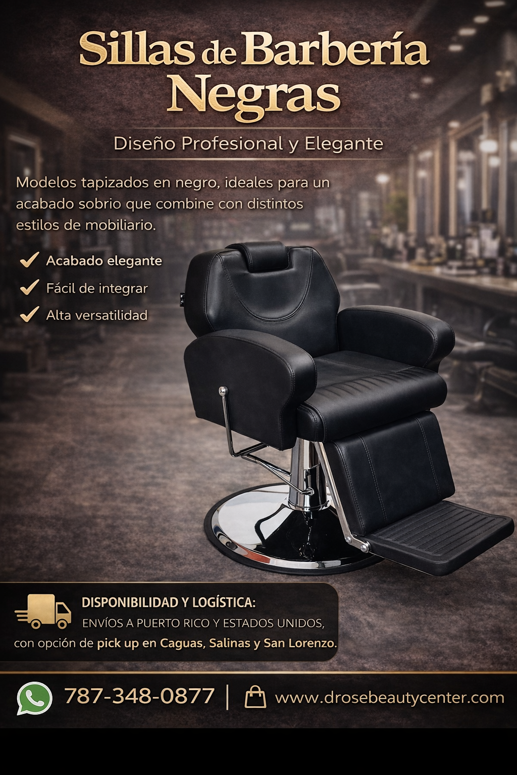 Sillas de Barbería Negras